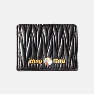 MiuMiu 2019 Leather Pocket Wallet  5ML204 - 미우미우 2019 가죽 포켓 지갑 MIU0124X 11CM