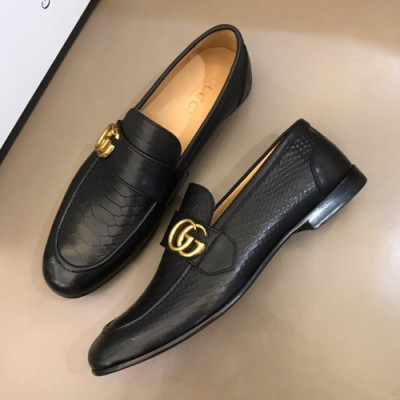 Gucci 2019 Mens Business GG Logo Leather Loafer- 구찌 남성 비지니스 GG로고 레더 로퍼Guc01108x.Size(240 - 270).블랙