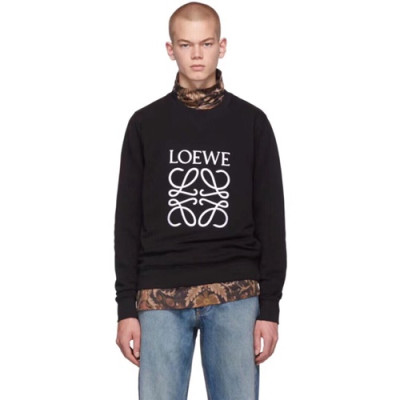 Loewe 2019 Mm/Wm Logo Wolf Cotton Hood Tee - 로에베 남자 로고 울프 코튼 후드티 LoeHT0011.Size(s -xl).블랙