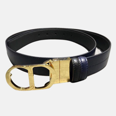 Christian Dior 2019 Mens CD Buckle Leather Belt - 크리스챤 디올 2019 남성용 CD 버클 레더 벨트 DIOBT0025,Size(3.5CM).블랙