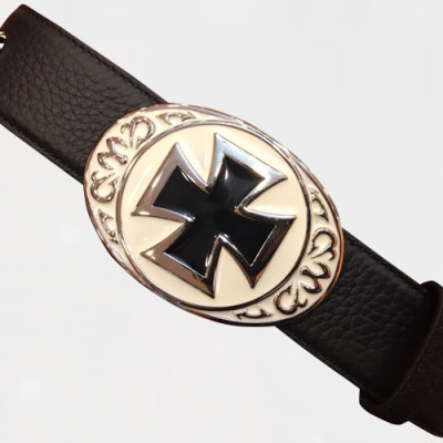 Chrome Hearts 2019 Mens Leather Belt - 크롬하츠 2019 남성용 레더 벨트 CHRBT0009,블랙