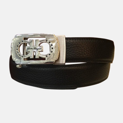 Salvatore Ferragamo 2019 Mens Leather Belt - 살바토레 페라가모 2019 남성용 레더 벨트 FERBT0027.Size(3.4cm).블랙