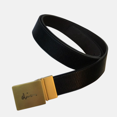 Christian Dior 2019 Mens Leather Belt - 크리스챤 디올 2019 남성용 레더 벨트 DIOBT0027,Size(3.4CM).블랙