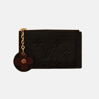 Louis Vuitton 2019  Monogram Empreinet Zipped Card Holder, M68338 - 루이비통 2019 모노그램 앙프레뜨 지퍼 카드 홀더 ,LOUW220,13CM,블랙