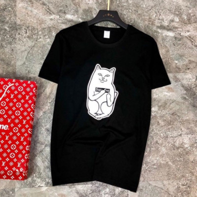 Supreme 2019 Mens Logo Cotton Short Sleeved Tshirt - 슈프림 남성 로고 코튼 반팔티 supts0007.Size(s- 4xl).컬러(블랙)