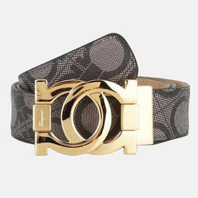 Salvatore Ferragamo 2019 Mens Leather Belt - 살바토레 페라가모 2019 남성용 레더 벨트 FERBT0030,브라운