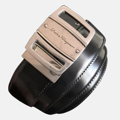 Salvatore Ferragamo 2019 Mens Leather Belt - 살바토레 페라가모 2019 남성용 레더 벨트 FERBT0033,블랙