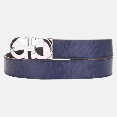 Salvatore Ferragamo 2019 Mens Leather Belt - 살바토레 페라가모 2019 남성용 레더 벨트 FERBT0035,네이비