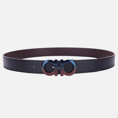 Salvatore Ferragamo 2019 Mens Leather Belt - 살바토레 페라가모 2019 남성용 레더 벨트 FERBT0038,블랙