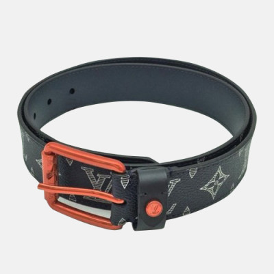 Louis vuitton 2019 Mens Leather Belt - 루이비통 2019 남성용 레더 벨트 LOUBT0096,블랙