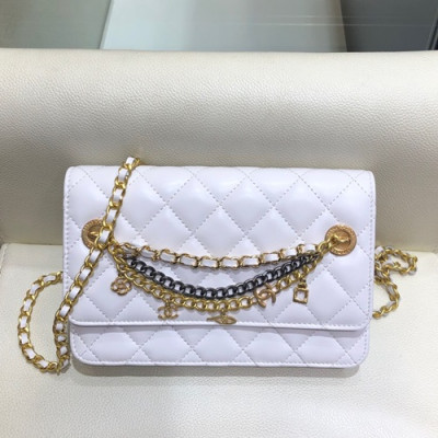 Chanel 2019 WOC Chain Cross Bag,19CM - 샤넬 2019 WOC 체인 크로스백,CHAB1048,19CM,화이트