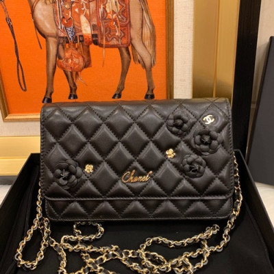 Chanel 2019 WOC Chain Cross Bag,19CM - 샤넬 2019 WOC 체인 크로스백,CHAB1059,19CM,블랙