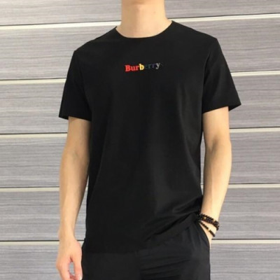 Burberry 2019 Mens Logo Cotton Short Sleeved Tshirt - 버버리 남성 로고 코튼 반팔티 Burts0094.Size(M- 4XL).컬러(블랙)