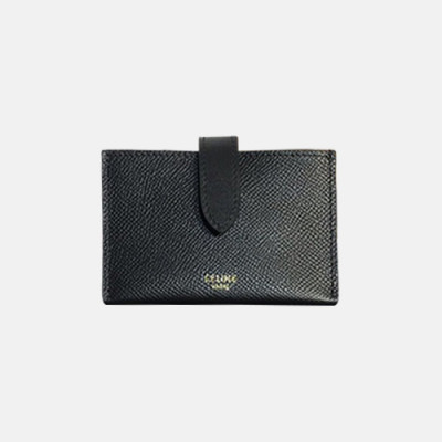 Celine 2019 Ladies Card Purse,11cm - 셀린느 2019 여성용 레더 카드 퍼스,CELW0032,11cm.블랙