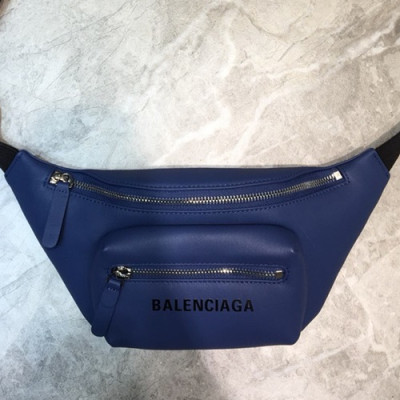 Balenciaga 2019 Leather Mini Hip Sack Belt Bag,18CM - 발렌시아가 2019 레더 남여공용 미니 힙색 벨트백,BGB0378,18CM,네이비