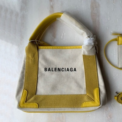 Balenciaga 2019 Canvas Tote Shoulder Bag,24CM - 발렌시아가 2019 캔버스 토트 숄더백,BGB0409,24CM,옐로우