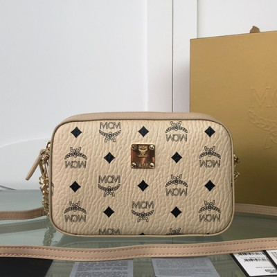 MCM 2019 Visetos Camera Shoulder Cross Bag,24cm - 엠씨엠 2019 여성용 비세토스 카메라 숄더 크로스백 MCMB0311, 24cm,베이지