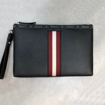 Bally 2019 Leather Clutch Bag,32cm  - 발리 2019 레더 남성용 클러치백  BALB0032,32cm,블랙