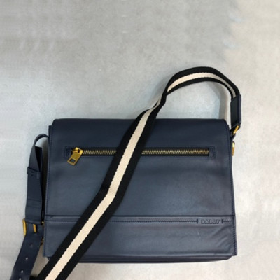 Bally 2019 Leather Shoulder Bag,32cm  - 발리 2019 레더 남성용 숄더백 BALB0041,32cm,네이비