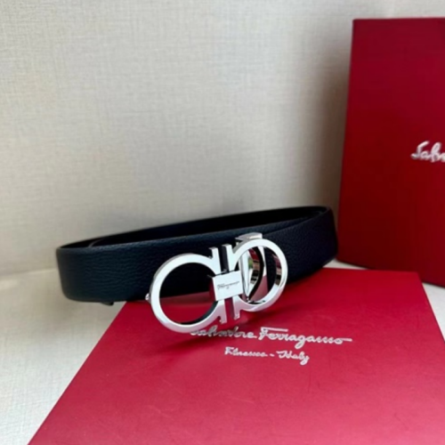 페라가모 남성용 로고 레더 벨트 - Salvatore Ferragamo Logo Leathe Belt - FERBT0068