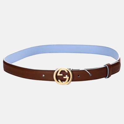 Gucci 2019 Woman Leather Belt - 구찌 2019 여성용 레더 벨트 GUBT0135,브라운