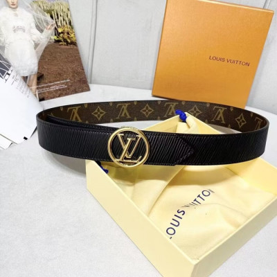 Louis vuitton 2023 Woman Leather Belt - 루이비통 2023 여성용 레더 벨트 LOUBT0103,블랙