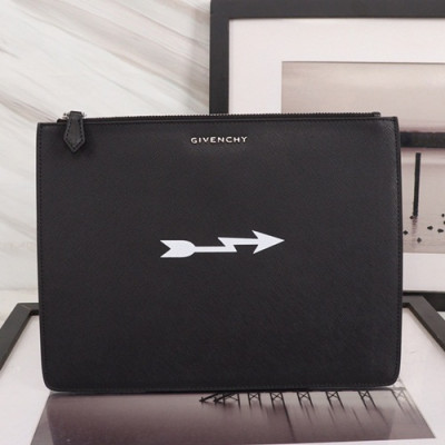 Givenchy 2019 Leather Clutch Bag,30cm - 지방시 2019 레더 남여공용 클러치백 GVB0122,30cm,블랙