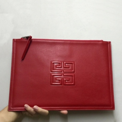 Givenchy 2019 Leather Clutch Bag,32cm - 지방시 2019 레더 남여공용 클러치백 GVB0131,32cm,레드