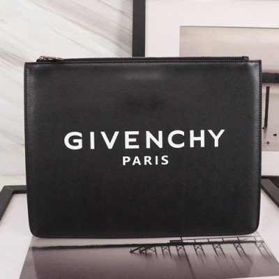 [모던 & 시크]Givenchy 2019 Leather Clutch Bag,30cm - 지방시 2019 레더 남여공용 클러치백 GVB0140,30cm,블랙