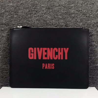 Givenchy 2019 Leather Clutch Bag,30cm - 지방시 2019 레더 남여공용 클러치백 GVB0152,30cm,블랙