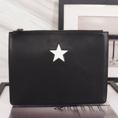 Givenchy 2019 Leather Clutch Bag,30cm - 지방시 2019 레더 남여공용 클러치백 GVB0160,30cm,블랙