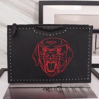 Givenchy 2019 Leather Clutch Bag,32cm - 지방시 2019 레더 남여공용 클러치백 GVB0170,32cm,블랙