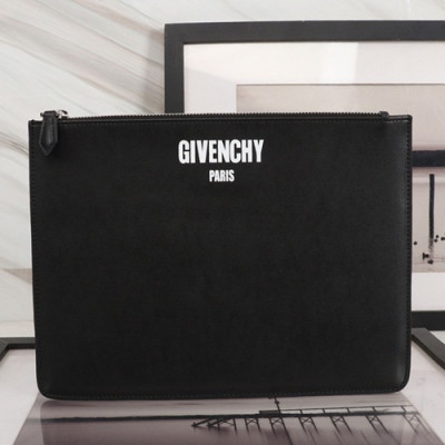 Givenchy 2019 Leather Clutch Bag,30cm - 지방시 2019 레더 남여공용 클러치백 GVB0175,30cm,블랙