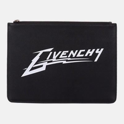 Givenchy 2019 Leather Clutch Bag,30cm - 지방시 2019 레더 남여공용 클러치백 GVB0178,30cm,블랙