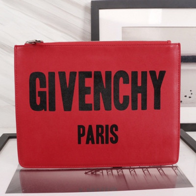 Givenchy 2019 Leather Clutch Bag,30cm - 지방시 2019 레더 남여공용 클러치백 GVB0185,30cm,레드