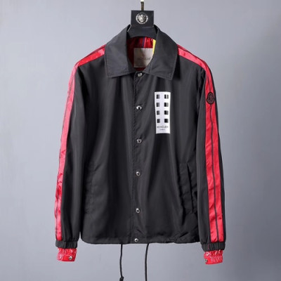 Moncler 2019 Mens Patch Logo Cajual Jacket - 몽클레어 남성 패치 로고 캐쥬얼 자켓 MONJK0010.Size(m - 3xl).블랙