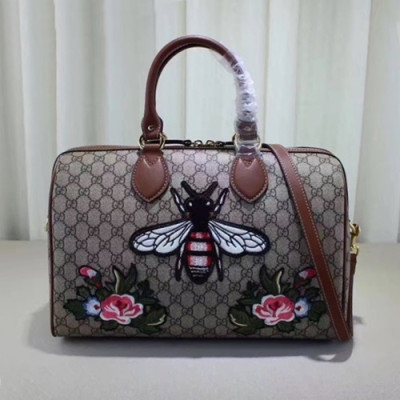 Gucci 2019 Supreme Boston Tote Shoulder Bag,35CM - 구찌 2019 수프림 보스턴 토트 숄더백 ,409527,GUB0798,35CM,베이지그레이