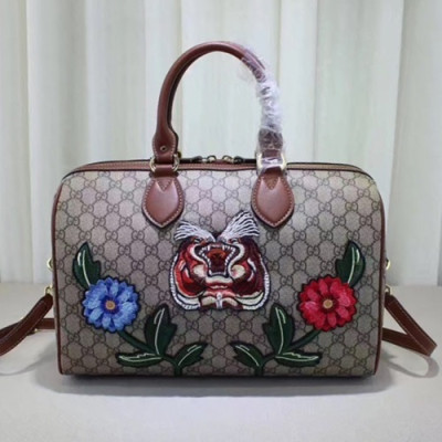 Gucci 2019 Supreme Boston Tote Shoulder Bag,35CM - 구찌 2019 수프림 보스턴 토트 숄더백 ,409527,GUB0800,35CM,베이지그레이