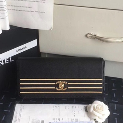 Chanel 2019 Leather Women Clutch Bag ,24CM - 샤넬 2019 레더 여성용 클러치백,CHAB1104,24CM,블랙