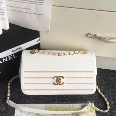 Chanel 2019  Women Flap Chain Shoulder Bag,24CM - 샤넬 2019 여성용 플랩 체인 숄더백 ,CHAB1108,24CM,화이트