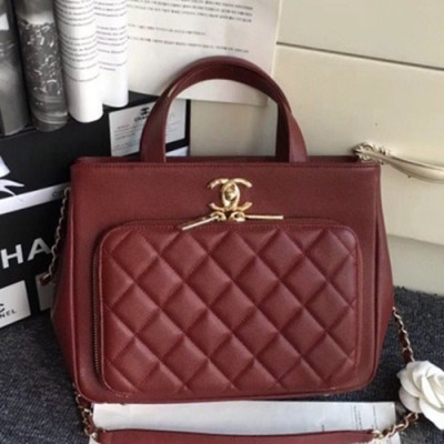 Chanel 2019 Leather Small Tote Shoulder Bag ,26CM - 샤넬 2019 레더 스몰 토트 숄더백  CHAB1115,26CM,레드