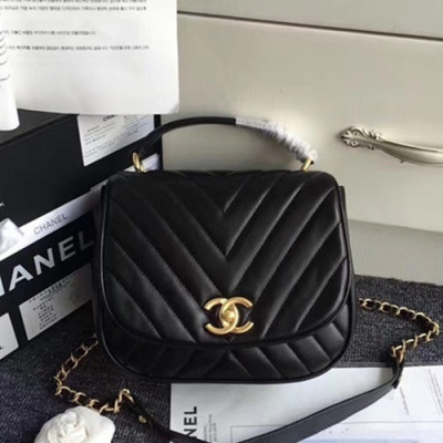 Chanel 2019 Leather Tote Shoulder Bag ,20CM - 샤넬 2019 레더 토트 숄더백  CHAB1121,20CM,블랙