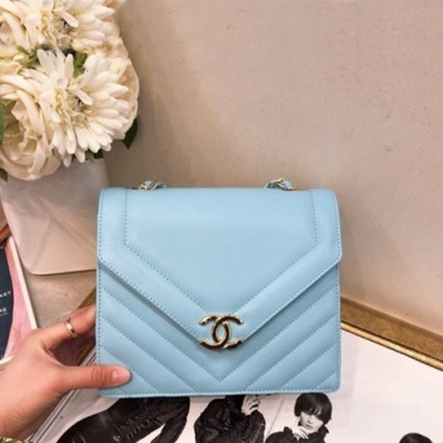 Chanel 2019  Women Small Flap Chain Shoulder Bag,21CM - 샤넬 2019 여성용 스몰 플랩 체인 숄더백 ,CHAB1135,21CM,스카이블루