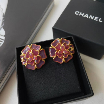 Chanel Earring  -샤넬 플라워 이어링 Cha0009.(퍼플)