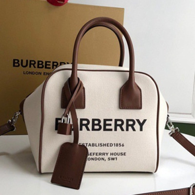 Burberry 2019 Canvas Tote Shoulder Bag, 34cm - 버버리 2019 여성용 캔버스 토트 숄더백 ,BURB0372,34cm,연베이지