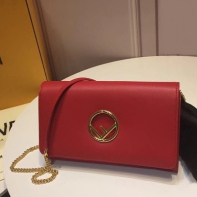 Fendi 2019 Mini Chain Shoulder Cross Bag ,22.5CM - 펜디 2019 미니 체인 숄더 크로스백 FENB0458,22.5CM,레드