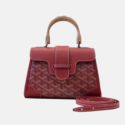 Goyard 2019 Leather Saigon Mini  Tote Shoulder Bag,25cm - 고야드 2019 레더 사이공 미니 토트 숄더백,GYB0123,25cm,레드