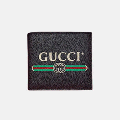 Gucci 2019 Logo Leather Wallet  496309 - 구찌 로고 남여공용 레더 반지갑  GUW0041.Size(11cm).블랙