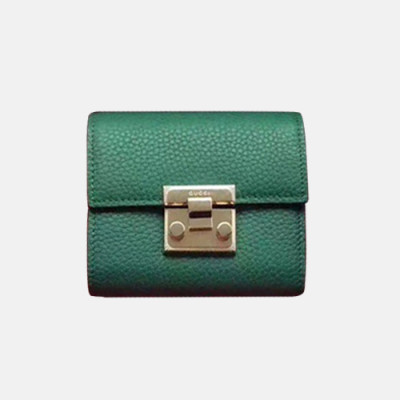 Gucci 2019 Padlock Leather Wallet,453155 - 구찌 패드락 레더 반지갑 GUW0068.Size(11CM),그린