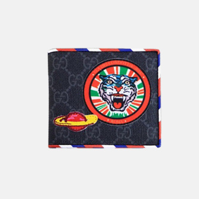 Gucci 2019 Patch Canvas & Leather Wallet  473905 - 구찌 패치 남여공용 캔버스 & 레더 반지갑  GUW0083.Size(11cm).블랙